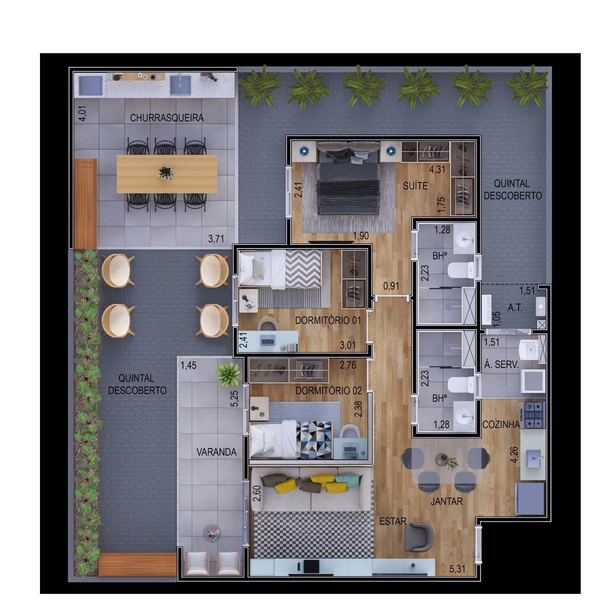 06-HUMANIZADA-3-DORM-GARDEN